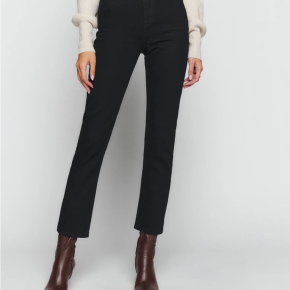 Reformation Black Straight Leg Jeans - Picture 1 of 11